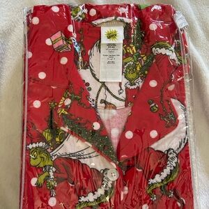 Pottery Barn Grinch Red and Green Festive Pajamas XL